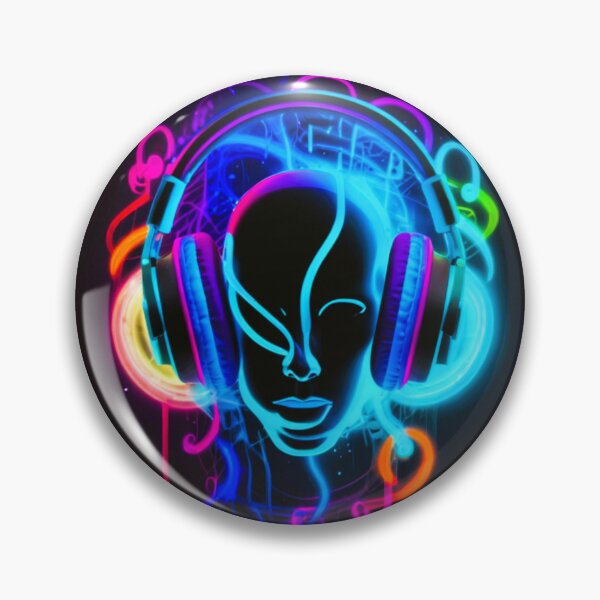 Item preview, Abstract face and fluorescent music designed and sold by Artbellachi.
