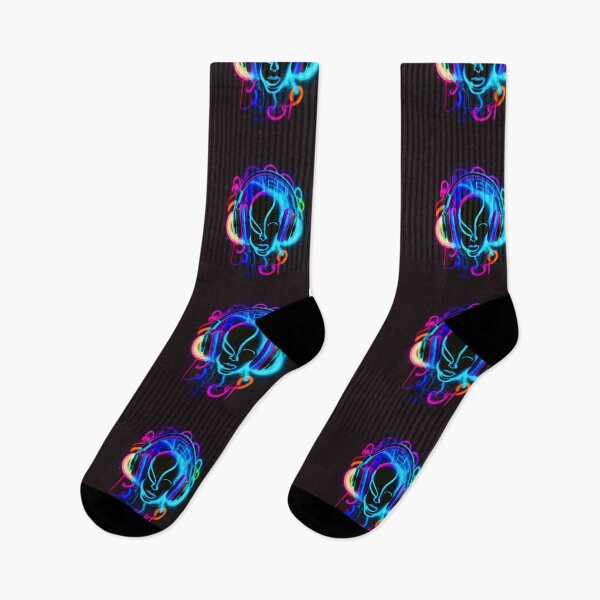 Item preview, Abstract face and fluorescent music designed and sold by Artbellachi.