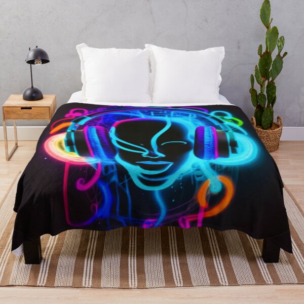Item preview, Abstract face and fluorescent music designed and sold by Artbellachi.