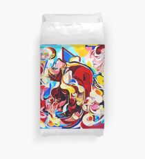Expressive Abstract People Music Composition painting Duvet Cover