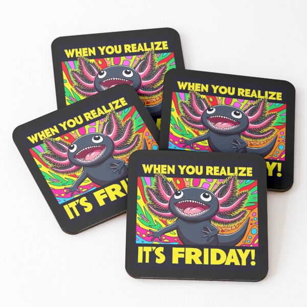 Item preview, Axolotl Friday Meme - Vibrant and Fun designed and sold by RetroPop23.