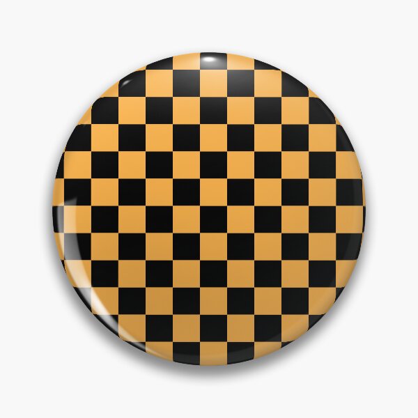 Item preview, Small Checkered - Black and Pastel Orange designed and sold by JustPatterns2.