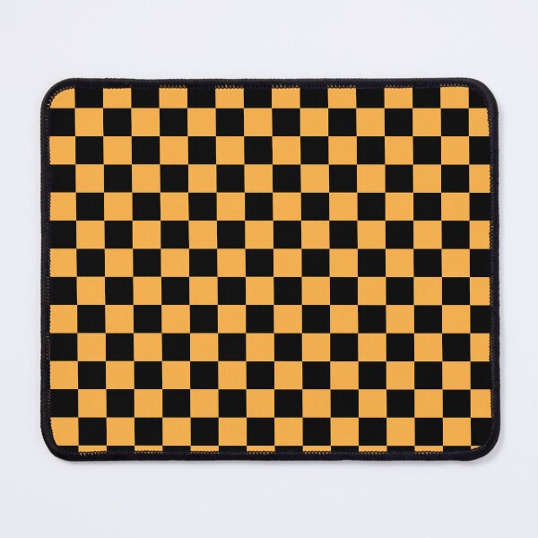 Item preview, Small Checkered - Black and Pastel Orange designed and sold by JustPatterns2.