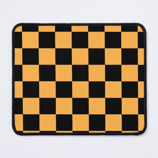 Item preview, Checkered - Black and Pastel Orange designed and sold by JustPatterns2.
