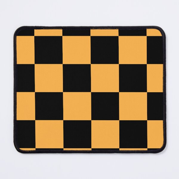 Item preview, Large Checkered - Black and Pastel Orange designed and sold by JustPatterns2.