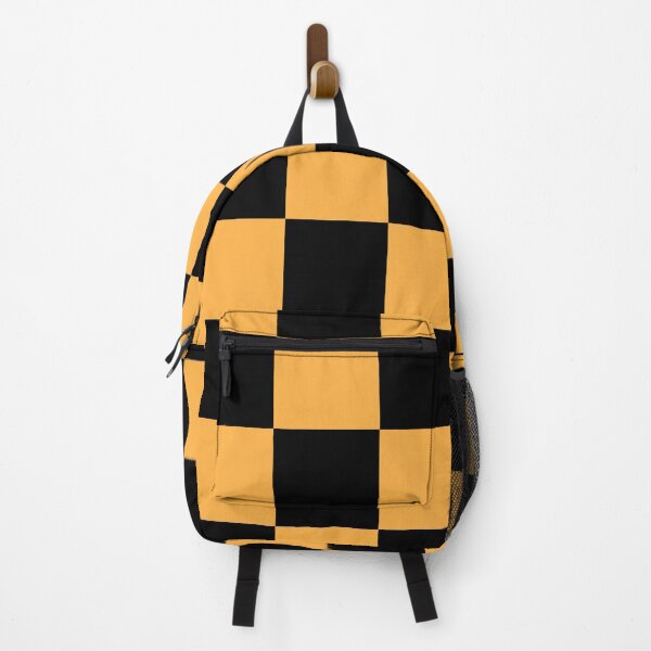 Item preview, Large Checkered - Black and Pastel Orange designed and sold by JustPatterns2.