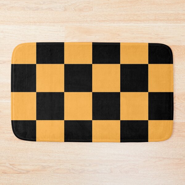 Item preview, Large Checkered - Black and Pastel Orange designed and sold by JustPatterns2.