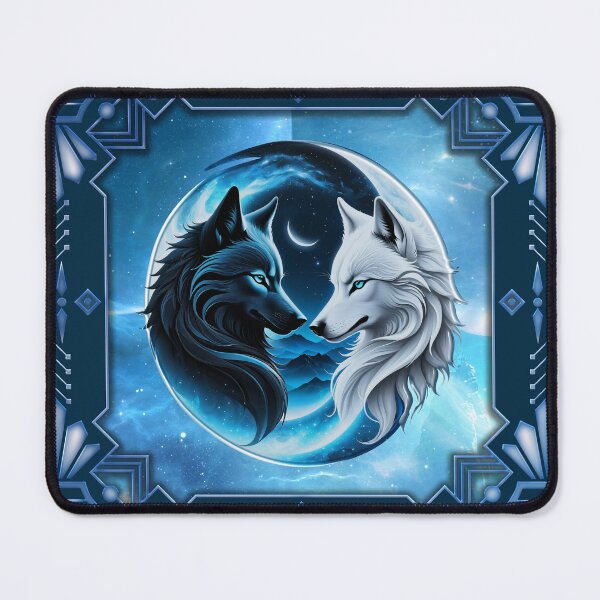 Item preview, Two majestic wolf heads designed and sold by nicky2342.