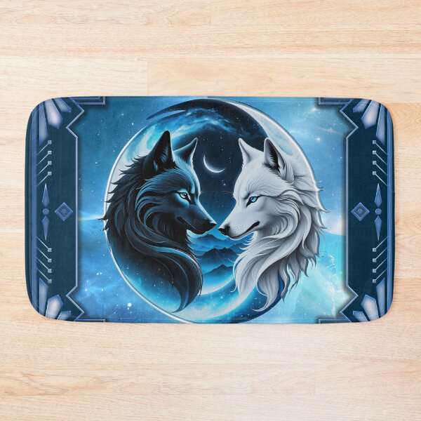Item preview, Two majestic wolf heads designed and sold by nicky2342.