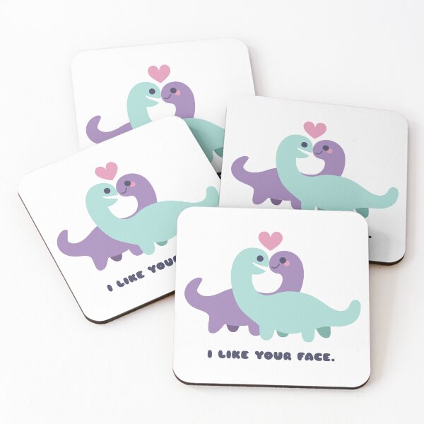 Item preview, I Like Your Face Dinosaur Couple designed and sold by KristyKate.