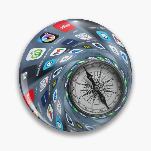 Item preview, Navigating the Digital Vortex: Finding Direction in the App Overload designed and sold by Michael van der Hoorn.
