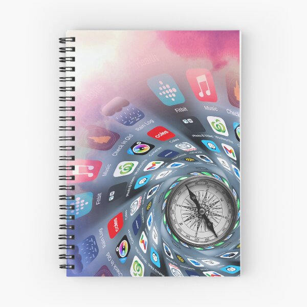 Item preview, Navigating the Digital Vortex: Finding Direction in the App Overload designed and sold by Michael van der Hoorn.