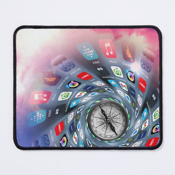 Item preview, Navigating the Digital Vortex: Finding Direction in the App Overload designed and sold by Michael van der Hoorn.