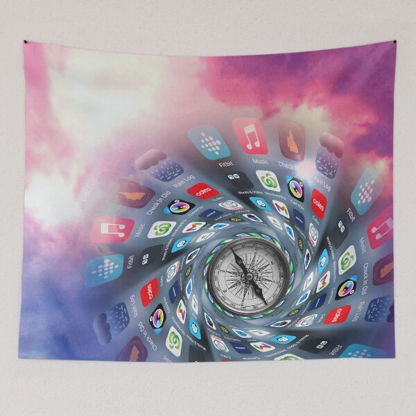 Item preview, Navigating the Digital Vortex: Finding Direction in the App Overload designed and sold by Michael van der Hoorn.