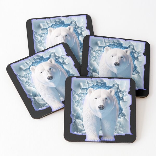 Item preview, Polar bear emerging from the ice floe designed and sold by AmigosFurEver.