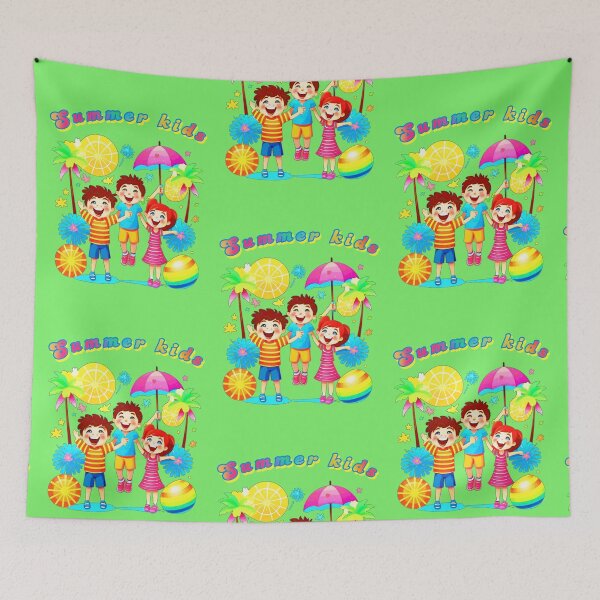 Item preview, Green Summer Kids Comicstyle colorful summer design not only for children designed and sold by kikidu21.