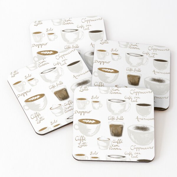 Item preview, Italian Coffee Types (and one French) designed and sold by kwestphalen13.