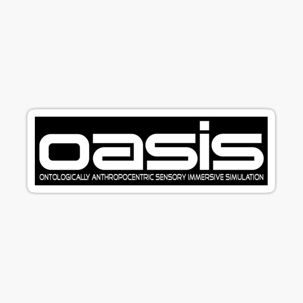 OASIS (Ready Player One, Halliday, Anorak, White) Sticker