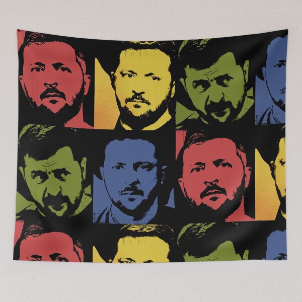Item preview, Ukraine Patriotic Zelensky Retro Pop Art Warhol Style Slava Ukraine Ukrainian President  designed and sold by InnaMGraphic.