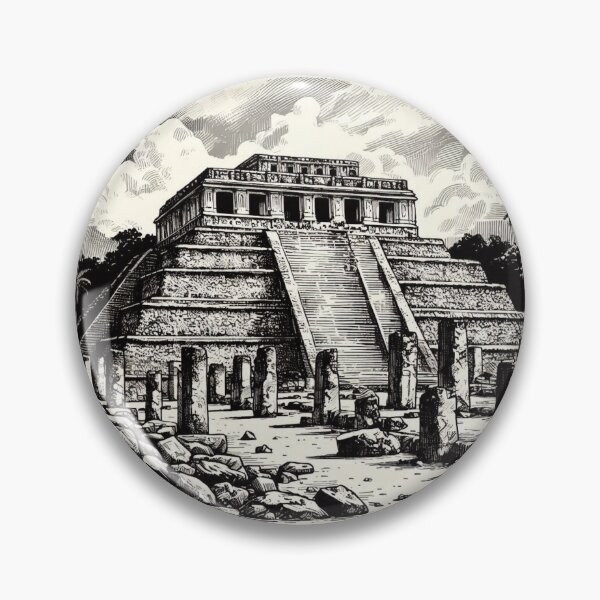 Item preview, Palenque, Mexico, Freehand Drawing style designed and sold by Gaborai.