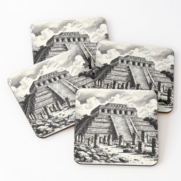 Item preview, Palenque, Mexico, Freehand Drawing style designed and sold by Gaborai.
