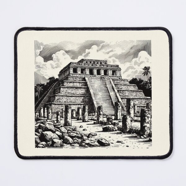 Item preview, Palenque, Mexico, Freehand Drawing style designed and sold by Gaborai.