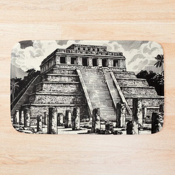Item preview, Palenque, Mexico, Freehand Drawing style designed and sold by Gaborai.