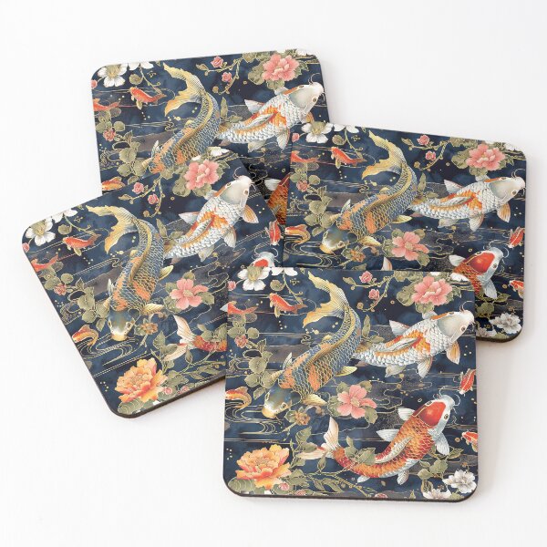 Item preview, Japanese koi fish pattern designed and sold by LittleNippon.