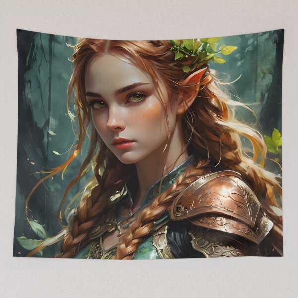Item preview, Fantasy Elf Girl in Forest designed and sold by ByteyCreatives.