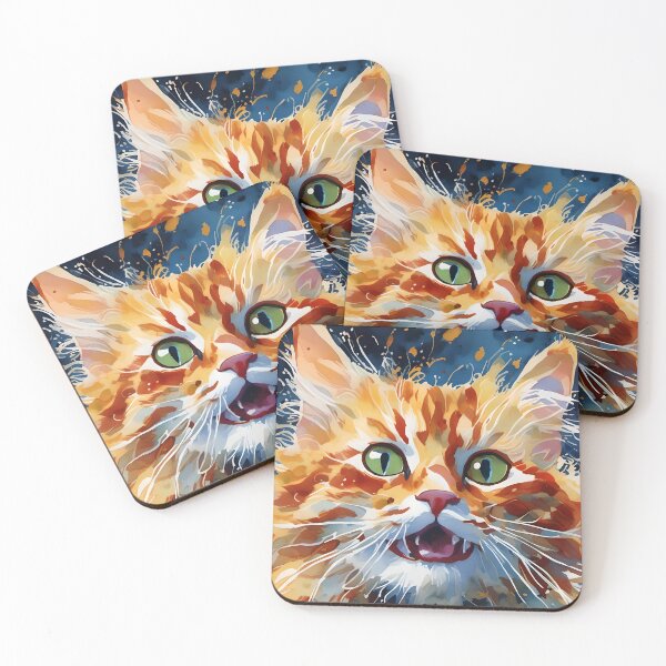 Item preview, Happy Ginger Cat - Watercolour-style Pets designed and sold by Country-Artist.