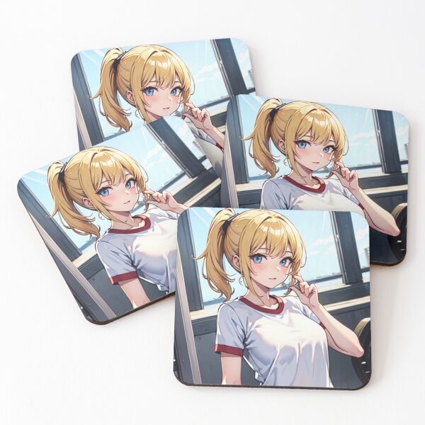 Item preview, Chica de anime de cabello rubio con uniforme de gimnasia designed and sold by kenvel.