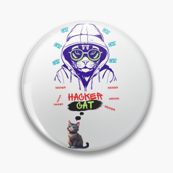Item preview, cat hacker designed and sold by UnikatArt.