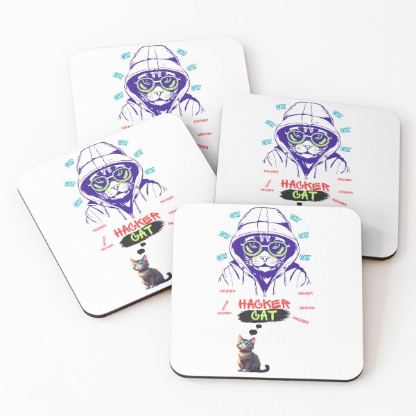 Item preview, cat hacker designed and sold by UnikatArt.