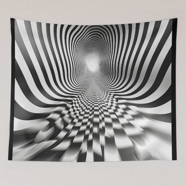 Item preview, Black and White Future Checkered Past Waves designed and sold by OriginalBeerCat.