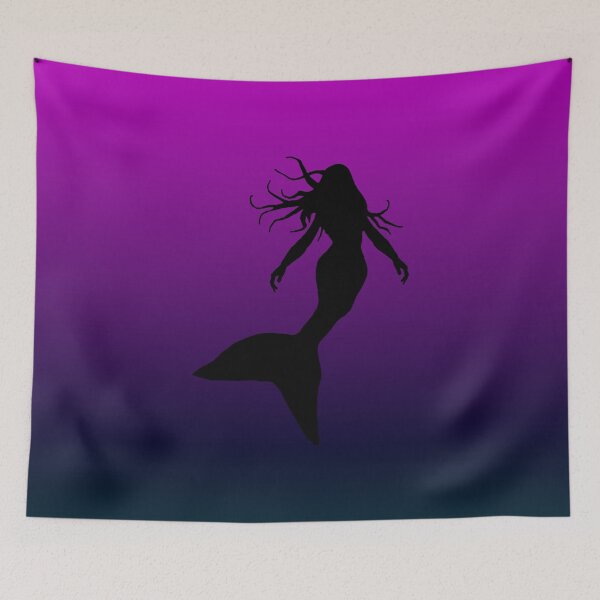 Item preview, Mysterious Mermaid Silhouette Under the Sea Art 3 of 4 designed and sold by Beachy.