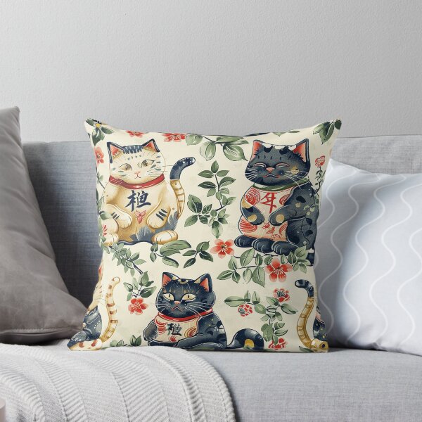 Item preview, Japanese maneki neko pattern designed and sold by LittleNippon.