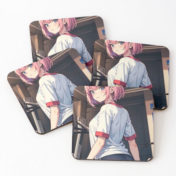 Item preview, Pink-Haired Anime Girl in Gym Uniform designed and sold by kenvel.