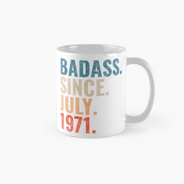 Item preview, Badass since July 1971 Vintage 1971 July birthday gift designed and sold by Teelogic.