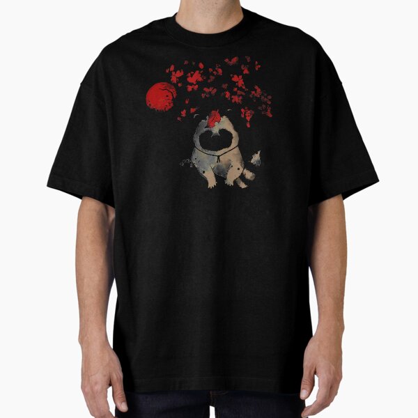 Item preview, Tanuki red sun designed and sold by NemiMakeit.