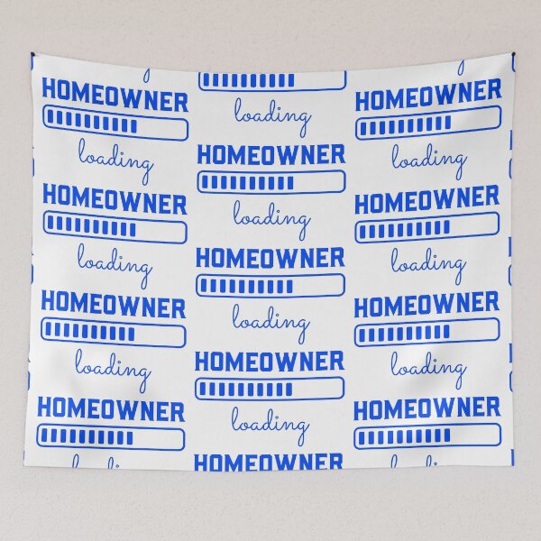 Item preview, Homeowner loading - blue text designed and sold by EmeraldeaArt.