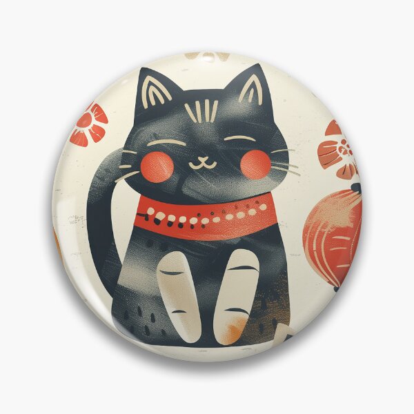 Item preview, Japanese neko cat pattern designed and sold by LittleNippon.