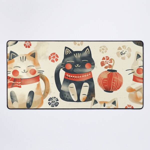 Artikelvorschau, Japanisches Neko-Katzenmuster entworfen und verkauft von LittleNippon.