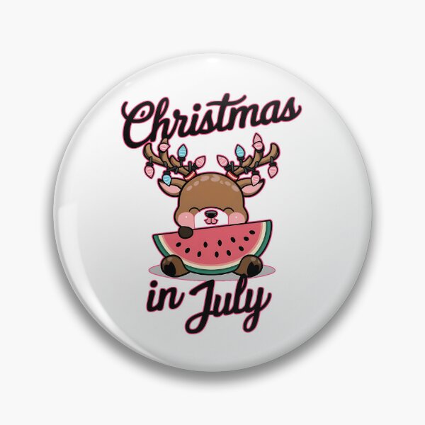Item preview, CHRISTMAS IN JULY - KAWAII REINDEER WITH CHRISTMAS LIGHTS AND WATERMELON designed and sold by justyna-s28.