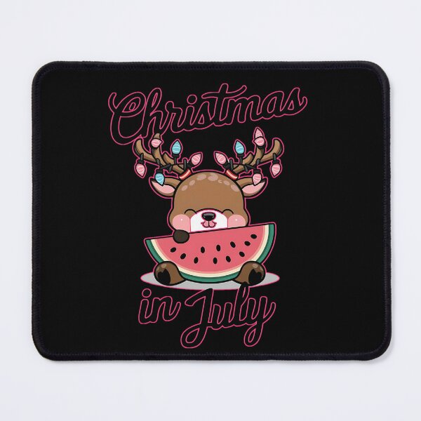 Item preview, CHRISTMAS IN JULY - KAWAII REINDEER WITH CHRISTMAS LIGHTS AND WATERMELON designed and sold by justyna-s28.