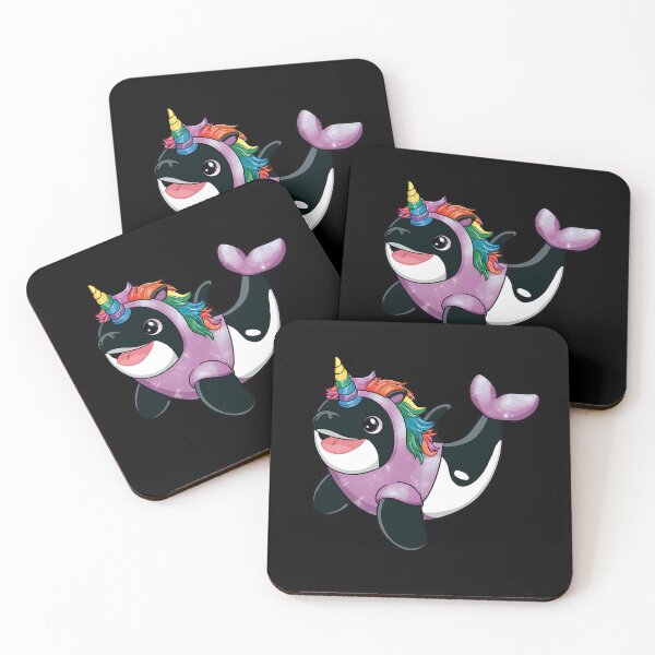Item preview, Kawaii Orcas - Kawaii Orca in Unicorn Costume designed and sold by DesignDoodleArt.