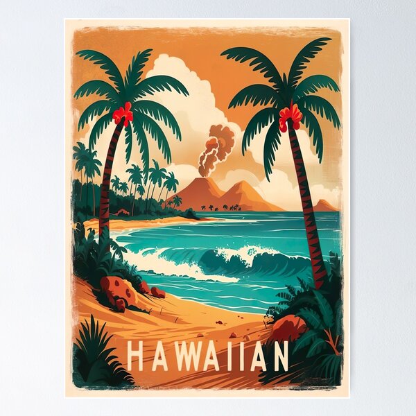 Item preview, Retro Hawaii Travel designed and sold by Tamas Das.