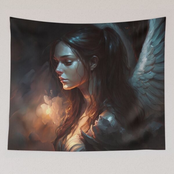 Item preview, Seraphic Lament: The Glow of Hope in Darkness designed and sold by oanaunciuleanu.