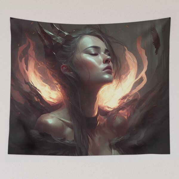Item preview, Seraphic Lament: The Glow of Hope in Darkness designed and sold by oanaunciuleanu.