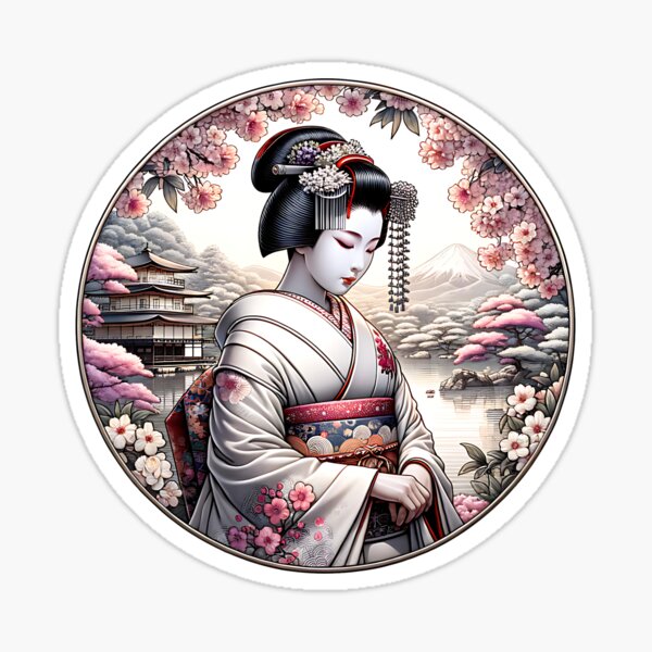 Item preview, Japanese Art Style, Manga, Anime, Geisha, Kimono, Cherry Blossom designed and sold by Pflugart.
