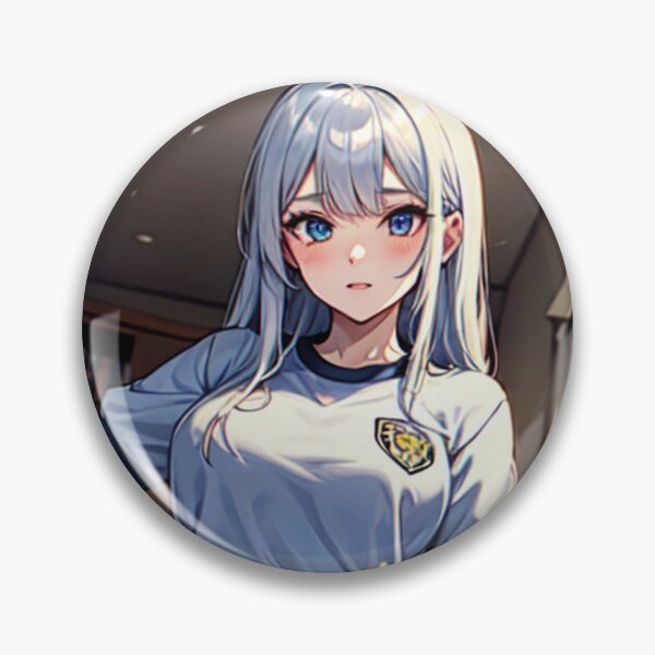 Item preview, Silver-Haired Anime Girl in Gym Uniform designed and sold by kenvel.